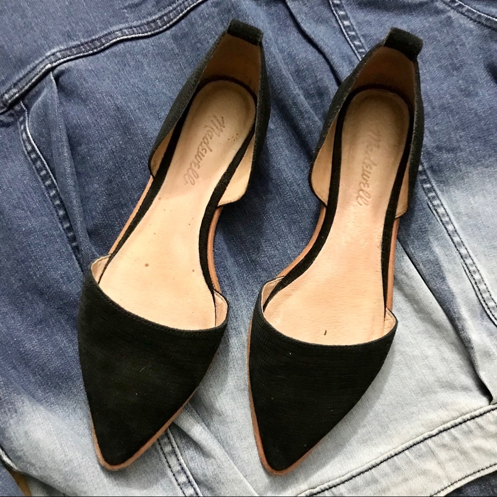 Madewell D’orsay Flats Pointy Toe Suede G1969